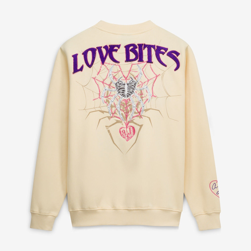 Men's Cream AJ Lee Love Bites Sweatshirt - DASH RACEGEAR image 3