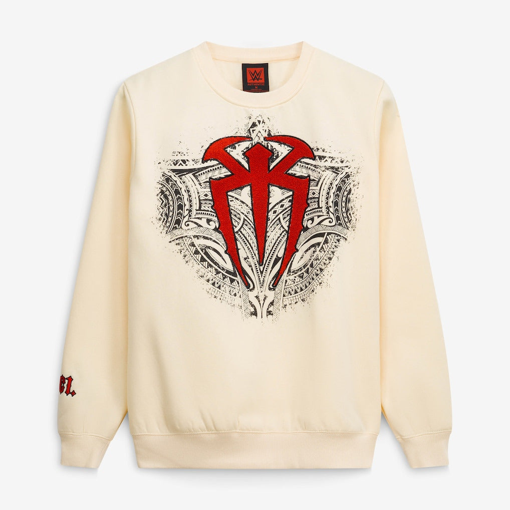Men's Cream Roman Reigns The Original Tribal Chief Bone Sweatshirt - DASH RACEGEAR image 2