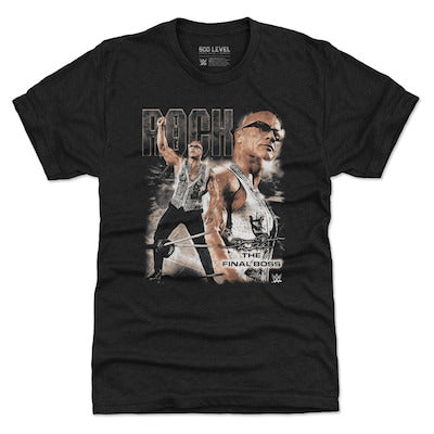 Men's 500 Level Heather Black The Rock Vintage Grunge Premium Tri-Blend T-Shirt - DASH RACEGEAR image 1