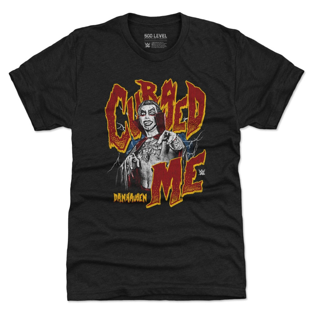 Men's 500 Level Black Danhausen Cursed Me Premium Tri-Blend T-Shirt - DASH RACEGEAR image 1