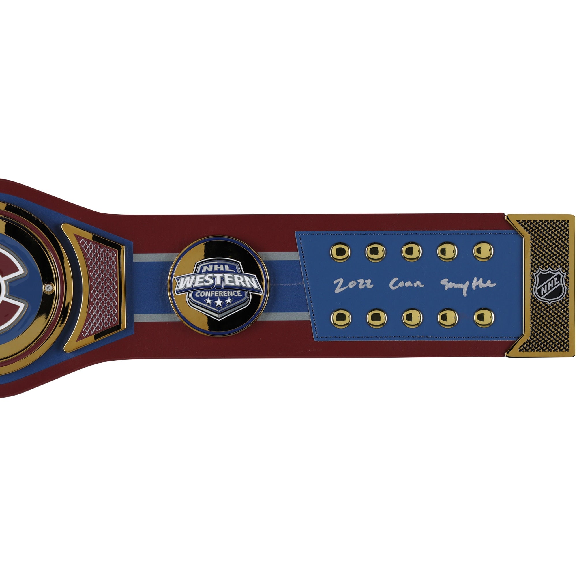 Cale Makar Colorado Avalanche Autographed WWE Legacy Title Belt with "2022 Conn Smythe" Inscription - Limited Edition…