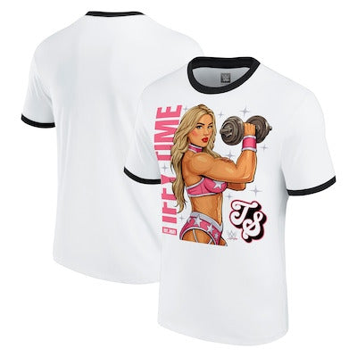 Men's White Tiffany Stratton Tiffy Time Ringer T-Shirt - DASH RACEGEAR image 1
