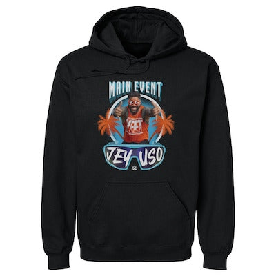 Men's 500 Level Black Jey Uso Main Event Palms Pullover Hoodie - DASH RACEGEAR image 1