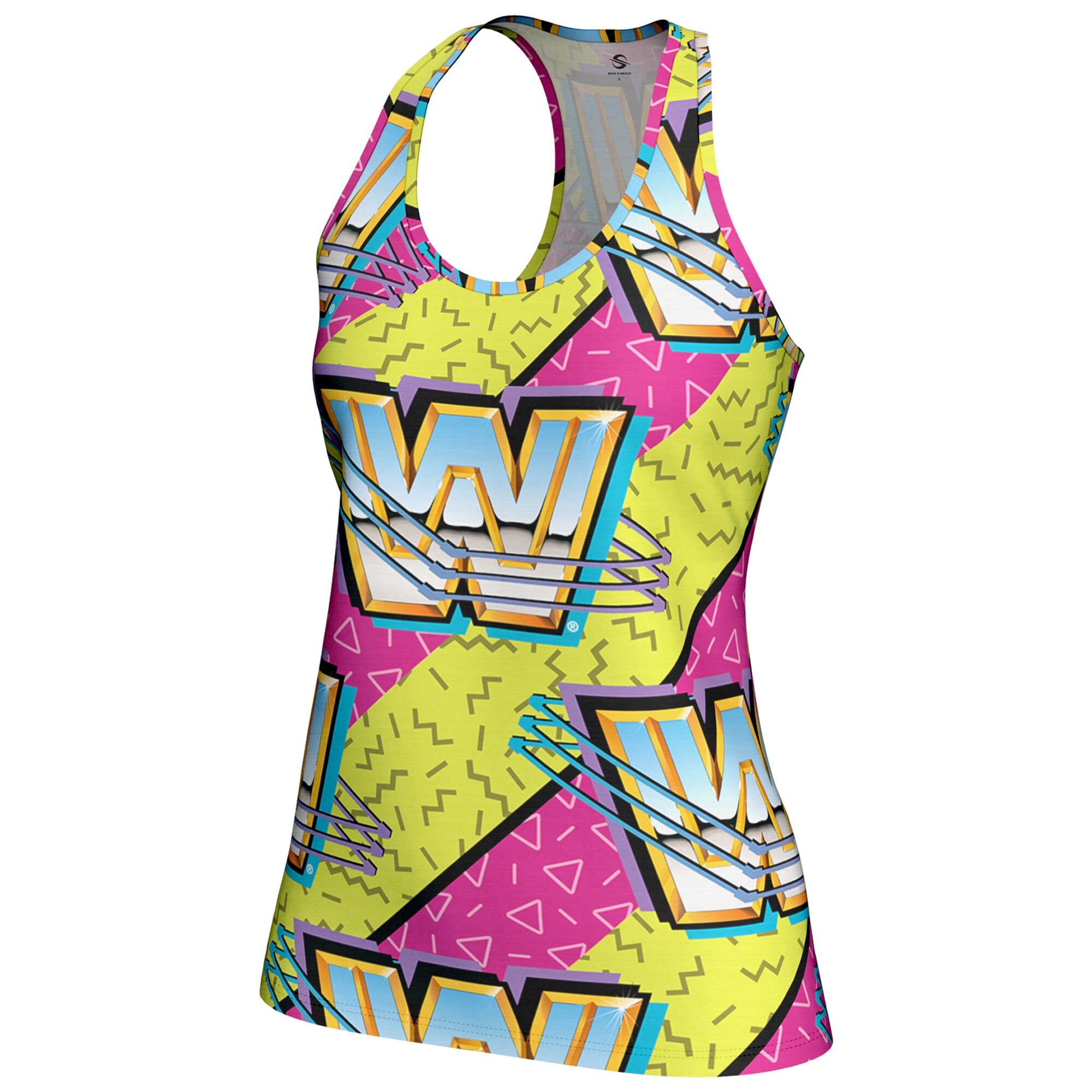 Women's ProSphere Pink WWE 90s Racerback Tank Top