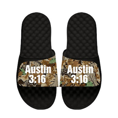 Youth ISlide "Stone Cold" Steve Austin 3:16 RealTree Camo iSlide Sandals - DASH RACEGEAR image 1