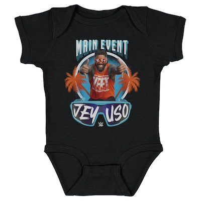 Infant 500 Level Black Jey Uso Main Event Palms Bodysuit - DASH RACEGEAR image 1
