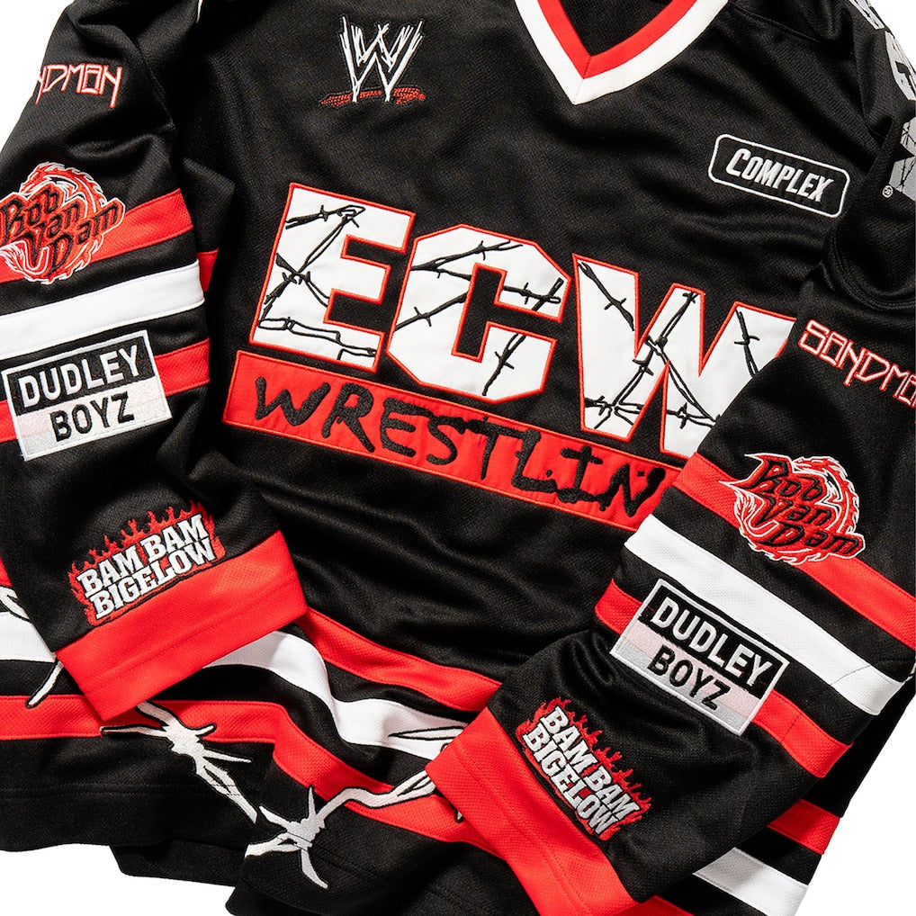 Unisex Complex x WWE Black ECW Hardcore Hockey Jersey - DASH RACEGEAR image 4