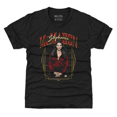 Youth 500 Level Heather Black Stephanie McMahon Pose T-Shirt - DASH RACEGEAR image 1