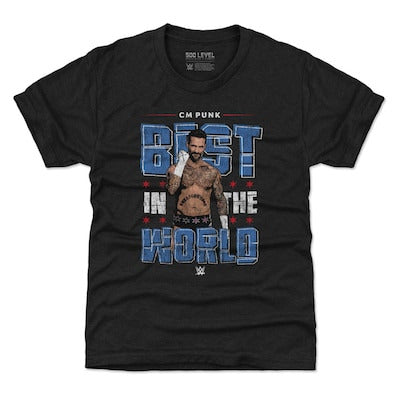 Youth 500 Level Heather Black CM Punk Gritty T-Shirt - DASH RACEGEAR image 1