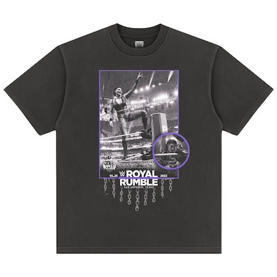 Men's Black Rhea Ripley Royal Rumble 2023 Boxy T-Shirt - DASH RACEGEAR image 1