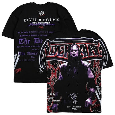 Men's Civil Regime x WWE Black The Undertaker Deadman Warrior T-Shirt - DASH RACEGEAR image 1