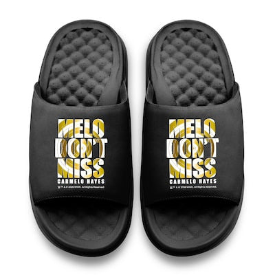 Unisex ISlide Black Carmelo Hayes Melo Don't Miss Motive Slide Sandals - DASH RACEGEAR image 1