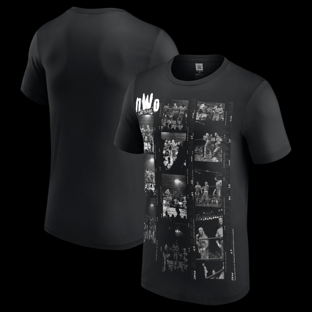 Men's Black nWo 30th Anniversary Film Reel T-Shirt - DASH RACEGEAR image 1