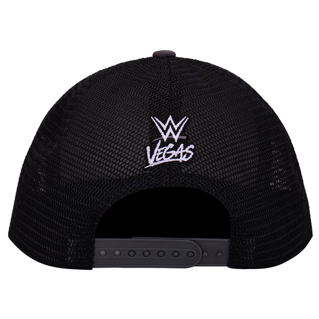 Men's Black/White WrestleMania 42 Logo Snapback Hat - DASH RACEGEAR image 4
