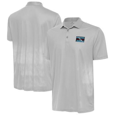 Men's Antigua Grey CM Punk Rings Polo - DASH RACEGEAR image 1
