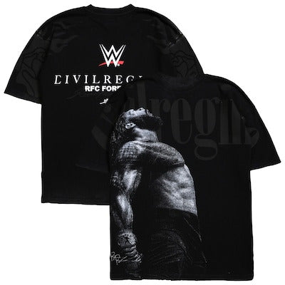 Men's Civil Regime x WWE Black Roman Reigns Reign of Chaos T-Shirt - DASH RACEGEAR image 1