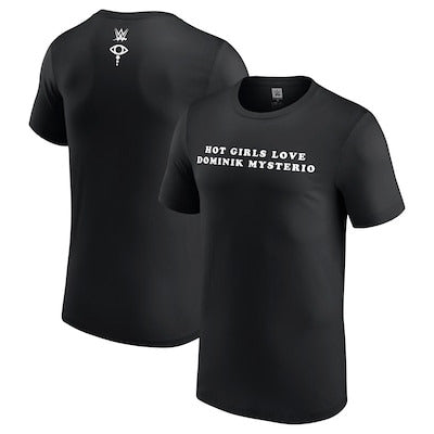 Men's Black Liv Morgan Hot Girls Love Dominik Mysterio T-Shirt - DASH RACEGEAR image 1