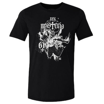 Men's 500 Level Black Rey Mysterio Mono T-Shirt - DASH RACEGEAR image 1