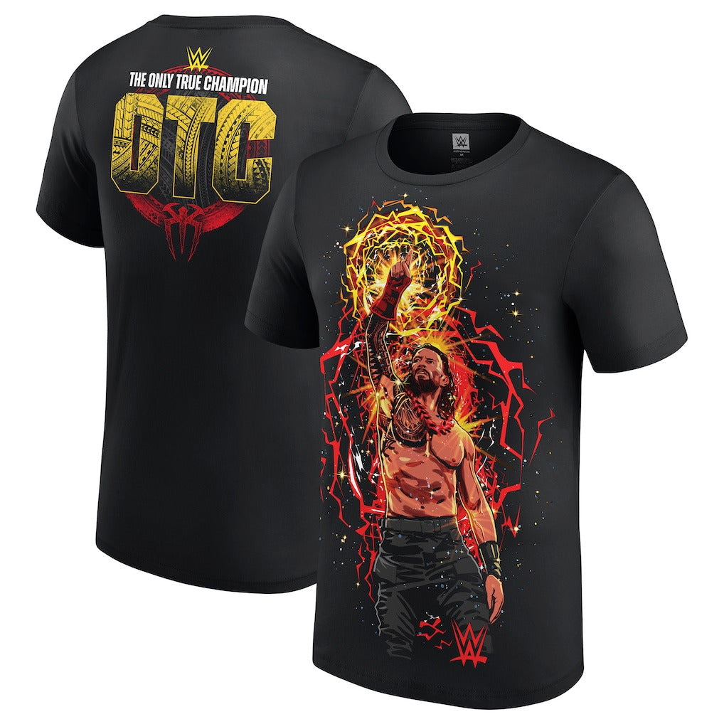 Youth Black Roman Reigns Aura Cartoon T-Shirt - DASH RACEGEAR image 1
