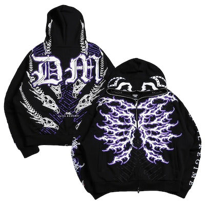 Men's Civil Regime Black Dominik Mysterio Dirty Dom Wanted Full-Zip Hoodie - DASH RACEGEAR image 1