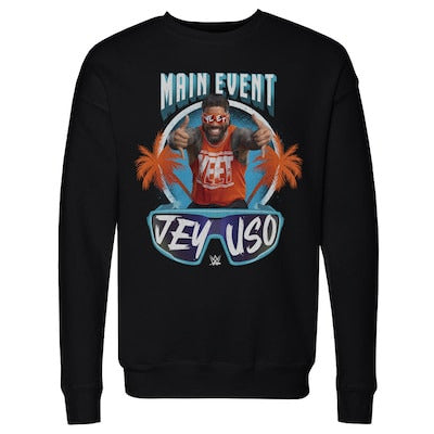 Men's 500 Level Black Jey Uso Main Event Palms Pullover Sweatshirt - DASH RACEGEAR image 1