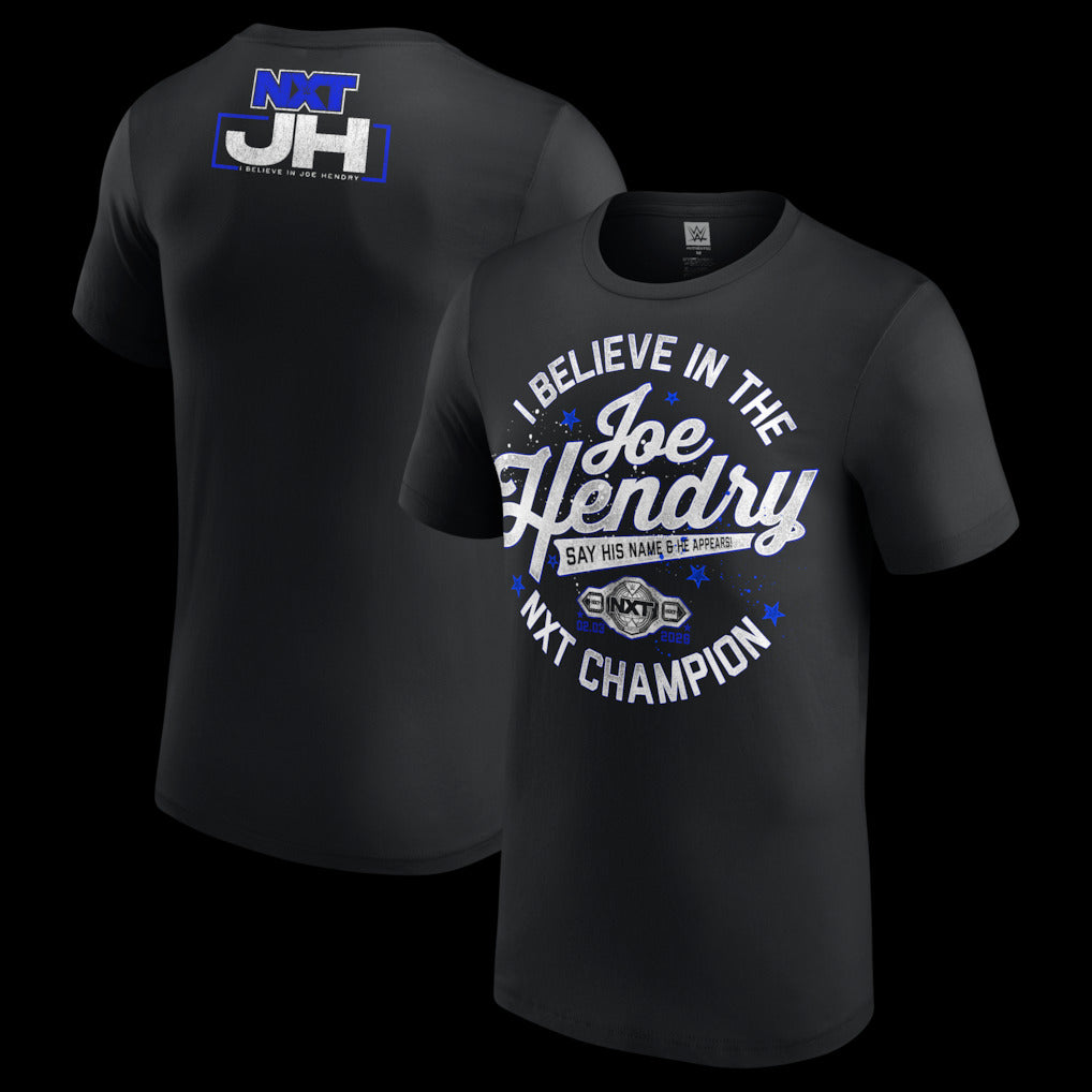 Men's Black Joe Hendry I Believe In The NXT Champion T-Shirt - DASH RACEGEAR image 1