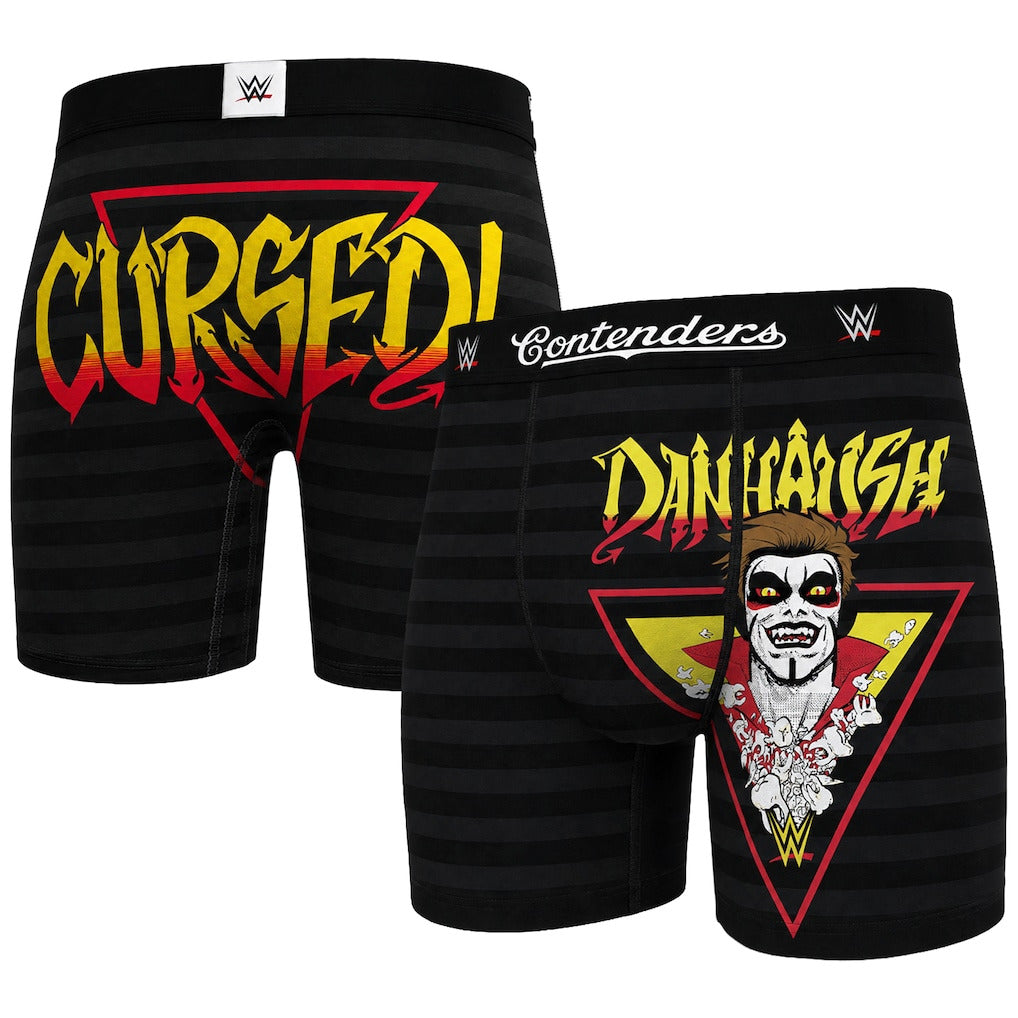 Men's Contenders Clothing Black Danhausen WWE Graphic Boxer Briefs - DASH RACEGEAR image 1