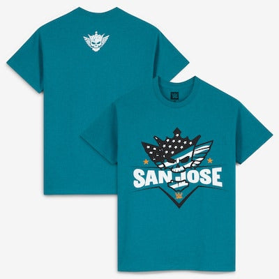 Men's Teal Cody Rhodes Nightmare San Jose T-Shirt - DASH RACEGEAR image 1