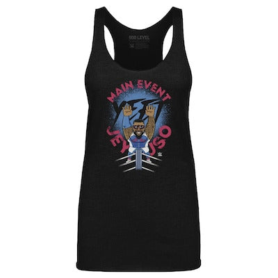 Women's 500 Level Heather Black Jey Uso Big Shots Ropes Tri-Blend Tank Top - DASH RACEGEAR image 1