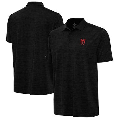 Men's Antigua Heather Black Roman Reigns Layout Polo - DASH RACEGEAR image 1