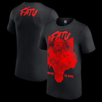 Men's Black Jacob Fatu From EBT to WWE T-Shirt - DASH RACEGEAR image 1
