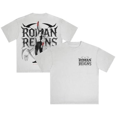 Men's White Roman Reigns Above Boxy T-Shirt - DASH RACEGEAR image 1