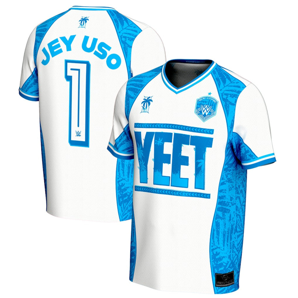 Men's ProSphere Blue/White Jey Uso Soccer Jersey - DASH RACEGEAR image 1