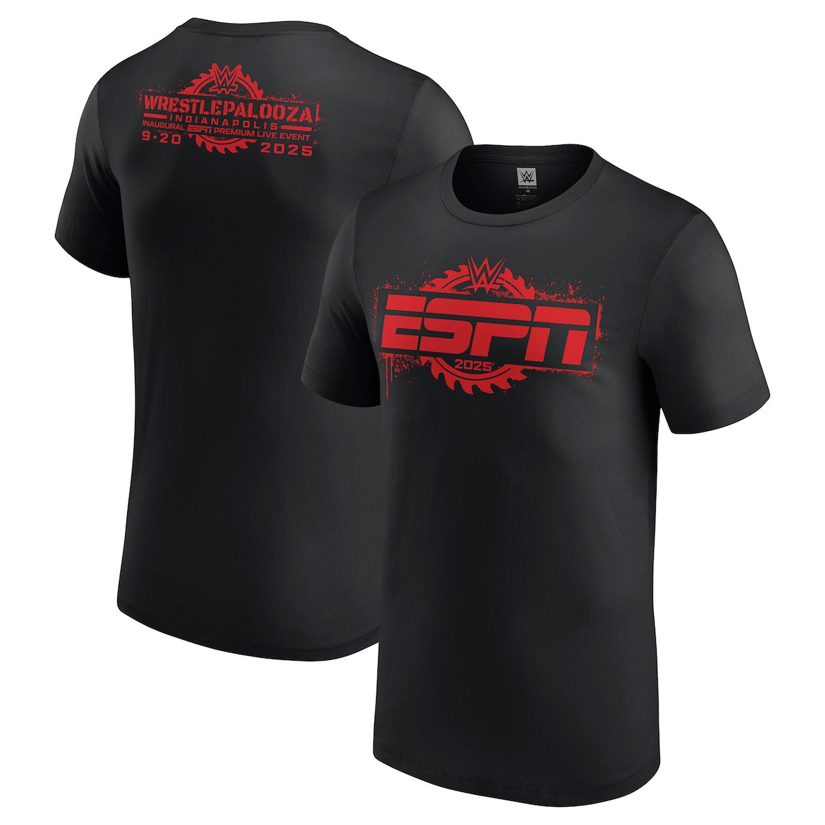 Men's Black WrestlePalooza 2025 ESPN T-Shirt