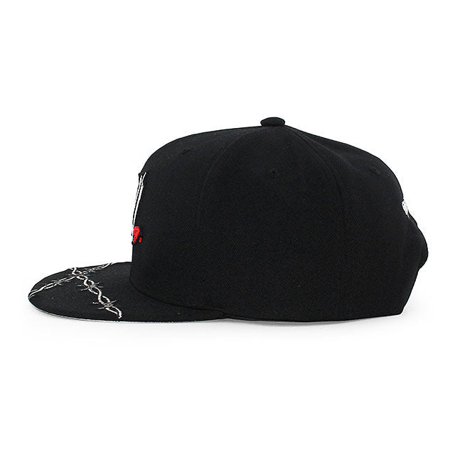 Men's Mitchell & Ness Black WWE Scratch Logo Core Wire Snapback Hat