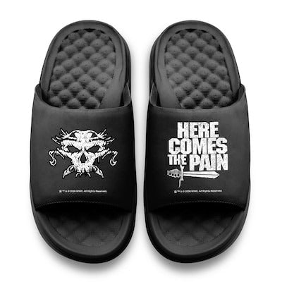 Unisex ISlide Black Brock Lesnar Here Comes The Pain Motive Slide Sandals - DASH RACEGEAR image 1