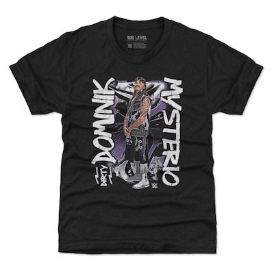 Youth 500 Level Heather Black Dominik Mysterio Grunge T-Shirt - DASH RACEGEAR image 1