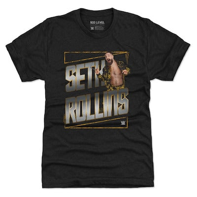 Men's 500 Level Heather Black Seth Rollins Gold Tri-Blend T-Shirt - DASH RACEGEAR image 1