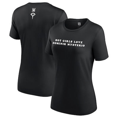 Women's Black Liv Morgan Hot Girls Love Dominik Mysterio T-Shirt - DASH RACEGEAR image 1