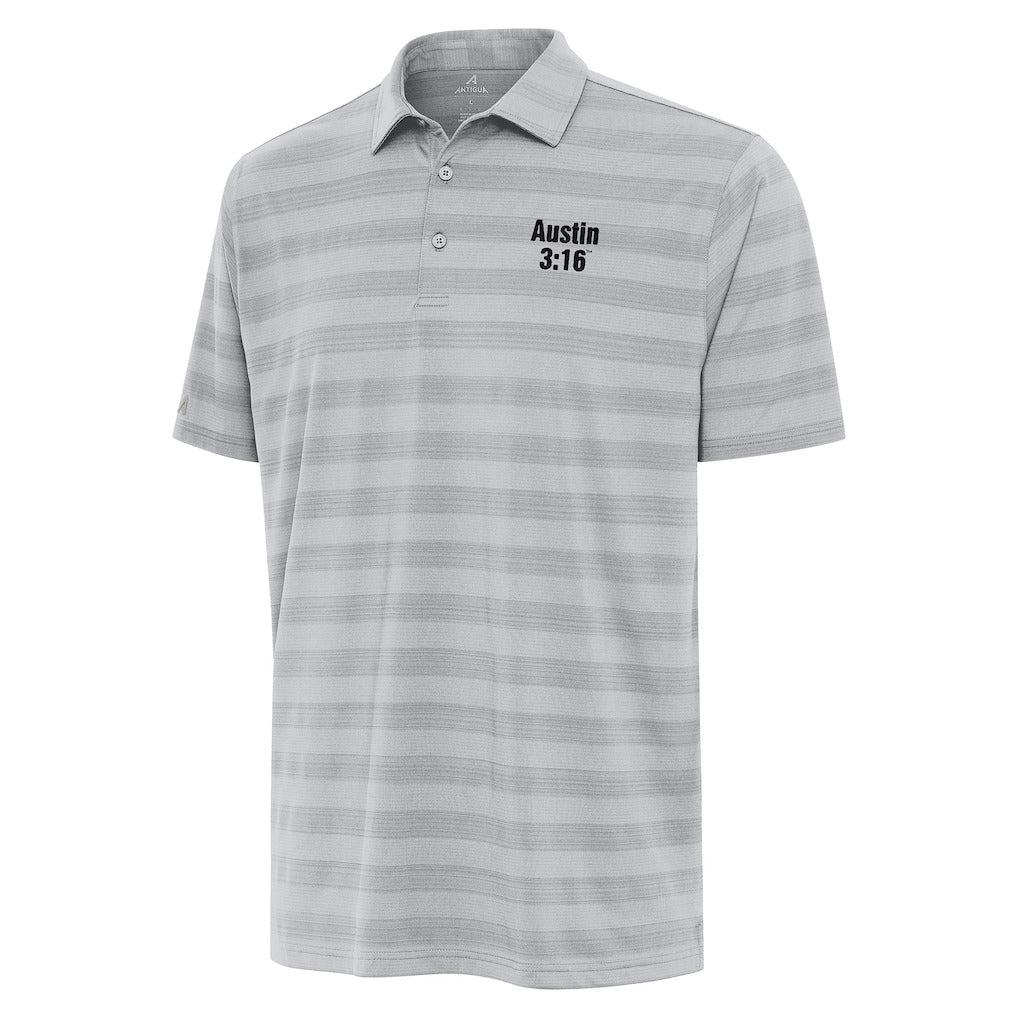 Men's Antigua Gray "Stone Cold" Steve Austin Tunnel Polo - DASH RACEGEAR image 2