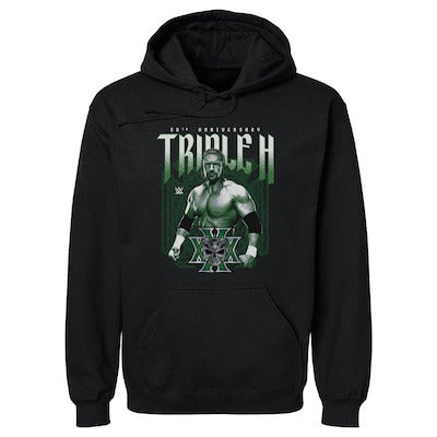 Men's 500 Level Black Triple H 30th Anniversary Pullover Hoodie - DASH RACEGEAR image 1