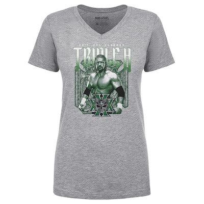 Women's 500 Level Heather Gray Triple H 30th Anniversary V-Neck T-Shirt - DASH RACEGEAR image 1