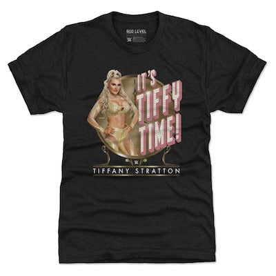 Men's 500 Level Heather Black Tiffany Stratton It's Tiffy Time Tri-Blend T-Shirt - DASH RACEGEAR image 1