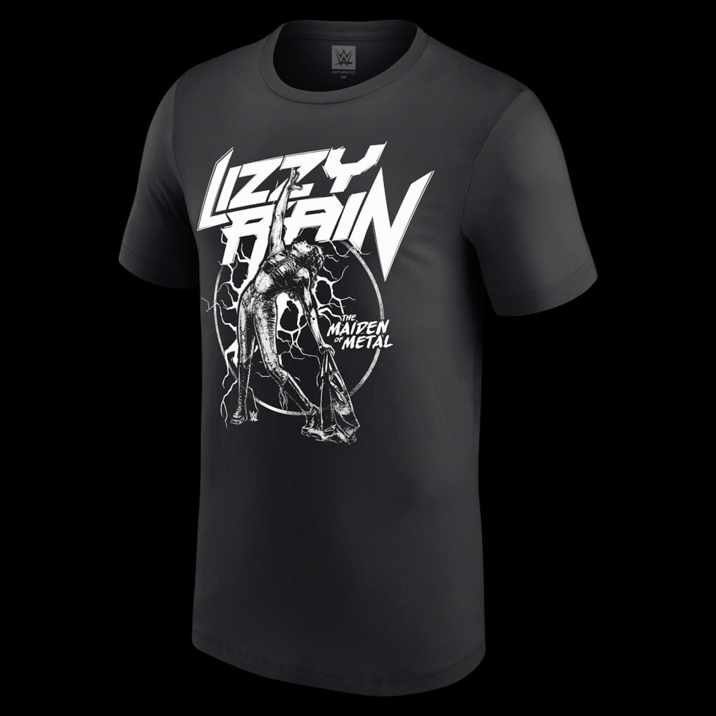 Men's Black Lizzy Rain The Maiden of Metal T-Shirt - DASH RACEGEAR image 2