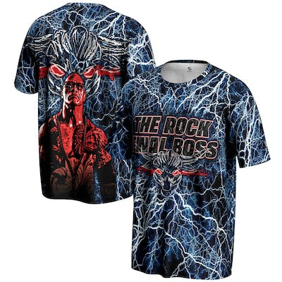 Men's Blue The Rock The Final Boss Graphic T-Shirt - DASH RACEGEAR image 1