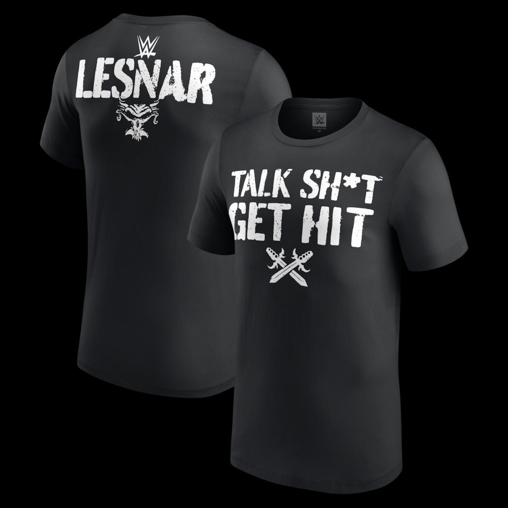 Men's Black Brock Lesnar Talk Sh*t Get Hit T-Shirt - DASH RACEGEAR image 1