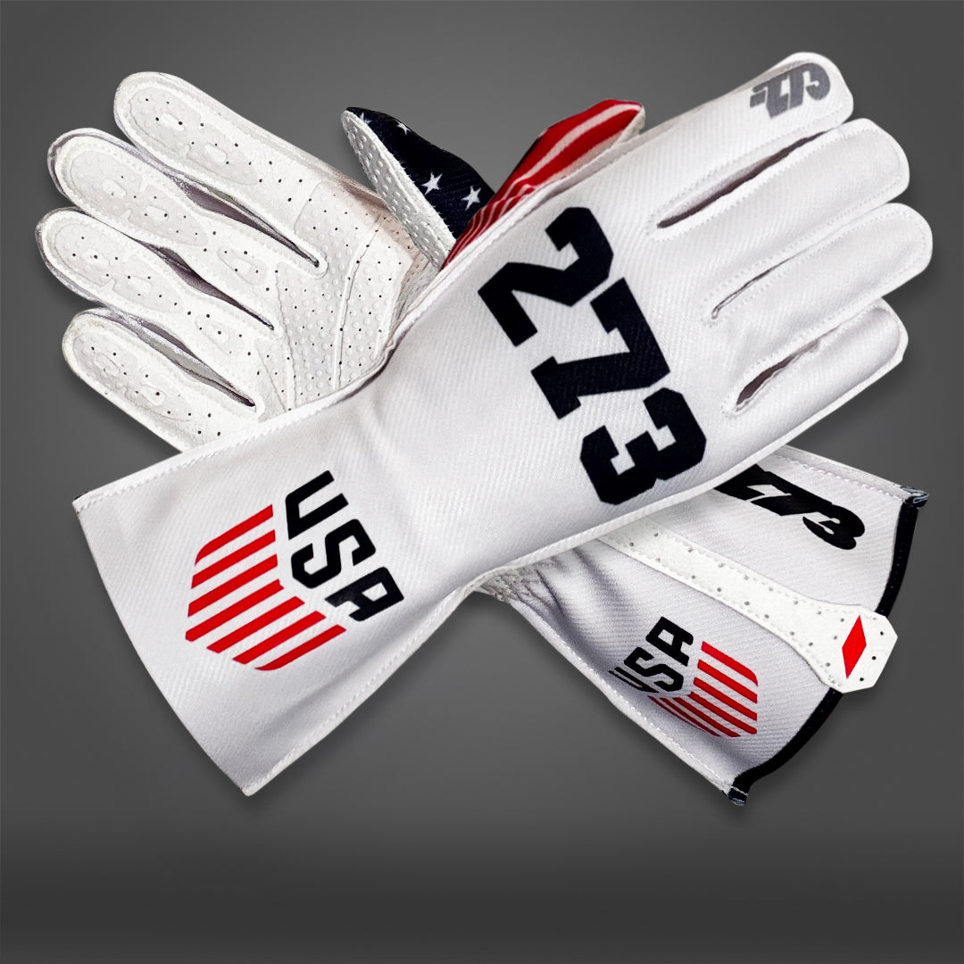 USA WHITE - Glove | DASH RACEGEAR