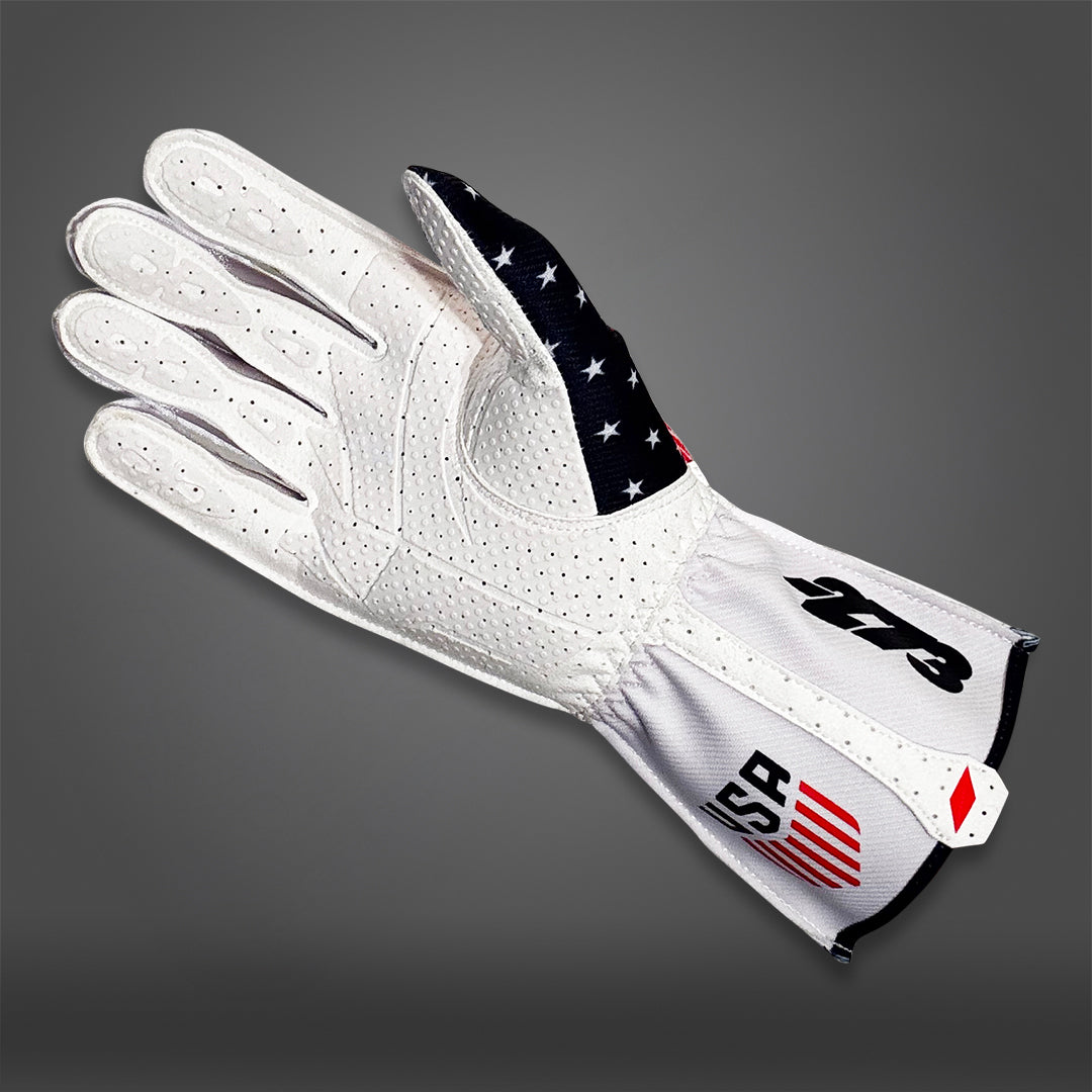 USA WHITE - Glove | DASH RACEGEAR