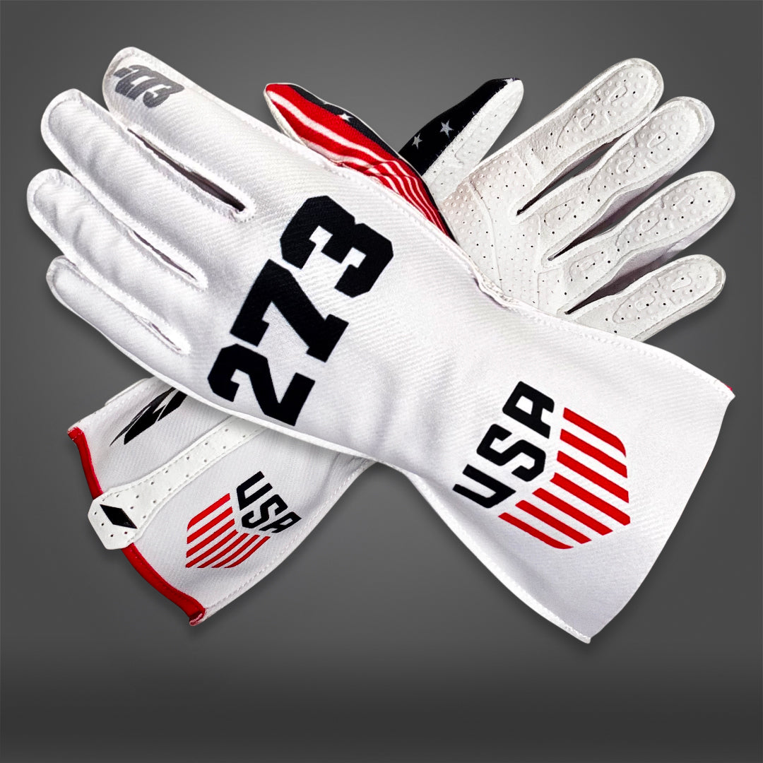 USA WHITE - Glove | DASH RACEGEAR