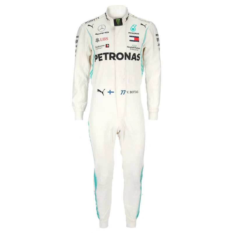 Number 77 and Bottas name on 2019 Mercedes F1-inspired race suit - Dash Racegear